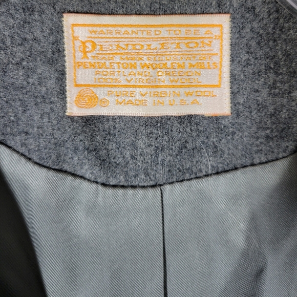 Pendleton Gray Wool 3 Button Blazer Jacket Women Size 10 - Picture 3 of 6